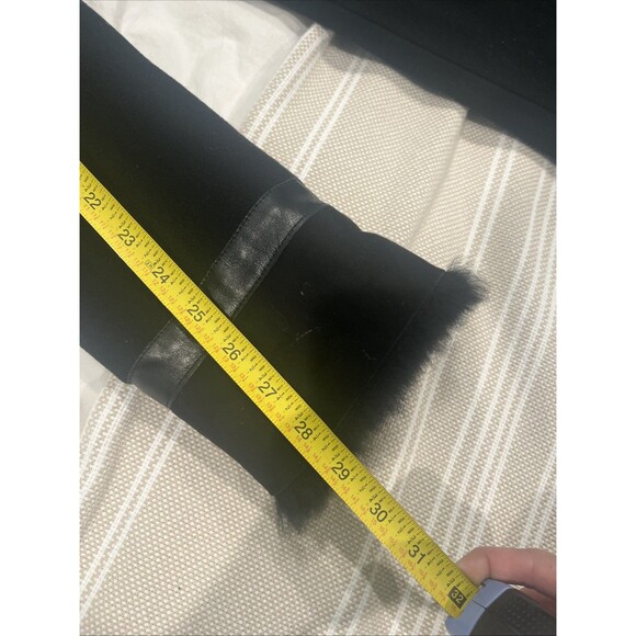 Vintage Mackage Black Wool Faux Fur Jacket Coat Leather Women's Size Medium - Picture 12 of 15